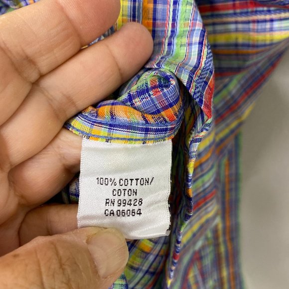 Bugatchi Uomo Colorful Long Sleeve Striped Button-Up Shirt Cotton Large I-913 - Picture 8 of 9